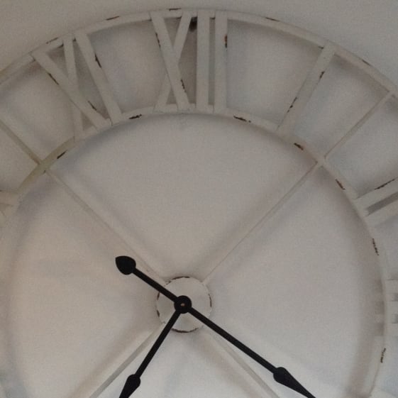 White Roman Clock